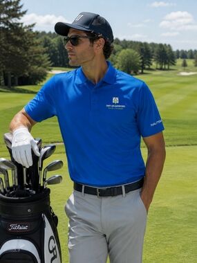 NWT Performance Golf Men's Polo Shirt XL – Moisture Wicking – Cobalt Blue